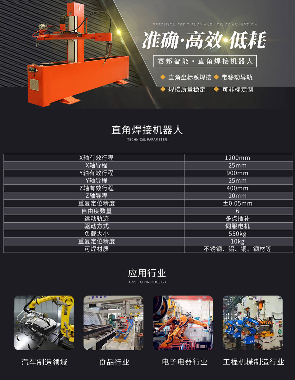 直角焊接機器人介紹 直角焊接機器人技術(shù)參數(shù)